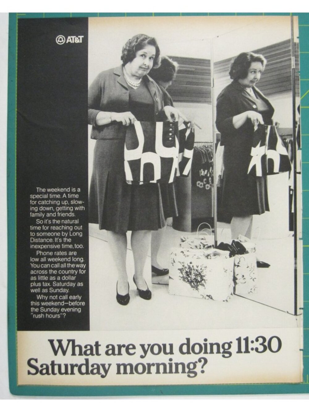 Print Ad AT&T 1960s Long Distance Weekend Easy Connection MOD Fashion Clothes